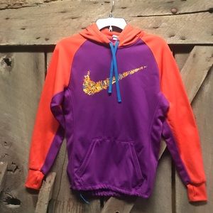 Nike Therma fit purple and orange hoodie size XS